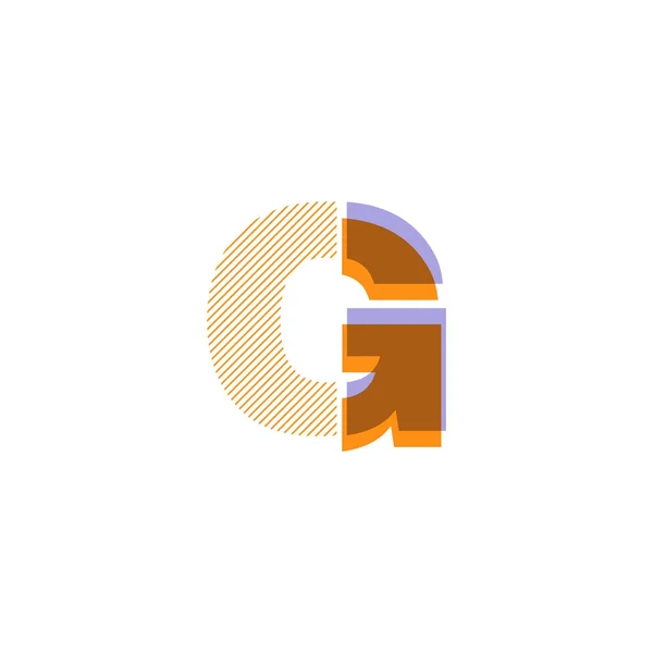 Lettres Ligne Logo Vectoriel Illustration — Image vectorielle