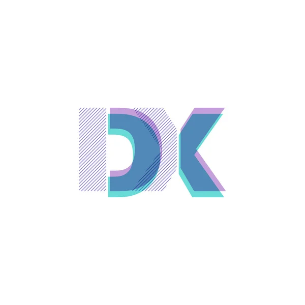 Letras conjuntas logotipo Dx —  Vetores de Stock