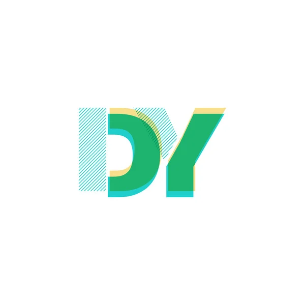 Gezamenlijke brieven logo Dy — Stockvector