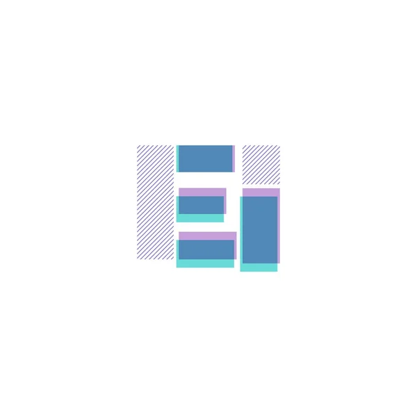 Ortak harf logo Ei — Stok Vektör