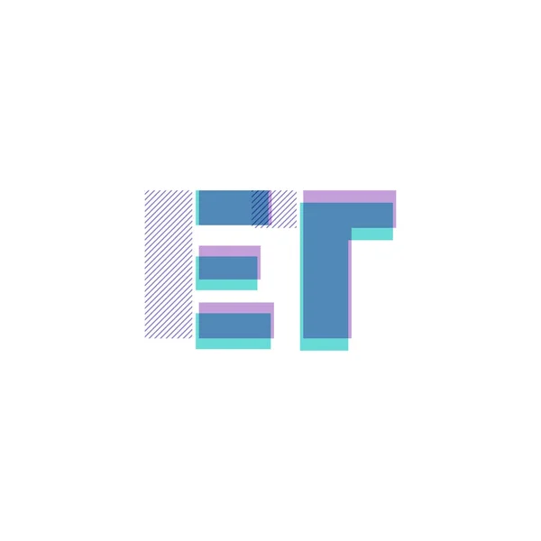 Letras conjuntas logotipo Et —  Vetores de Stock