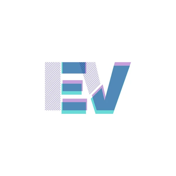 Совместные буквы логотип EV — стоковый вектор