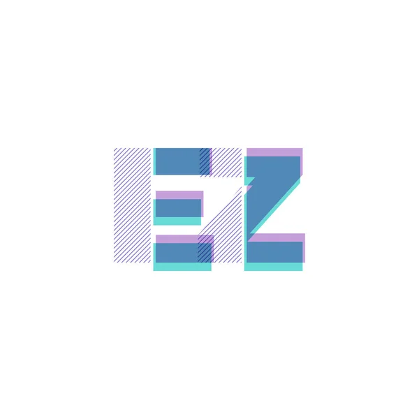 Gemensamma bokstäver logotyp Ez — Stock vektor