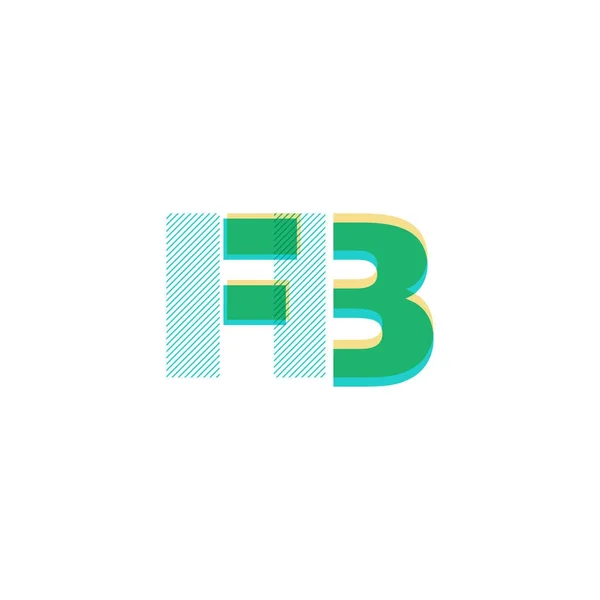 Gemensamma bokstäver logotyp Fb — Stock vektor