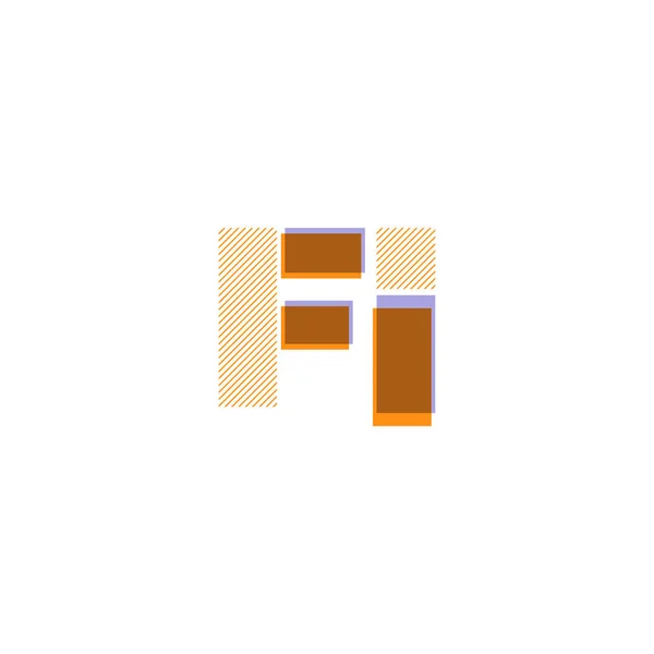 Совместные письма логотип FI — стоковый вектор