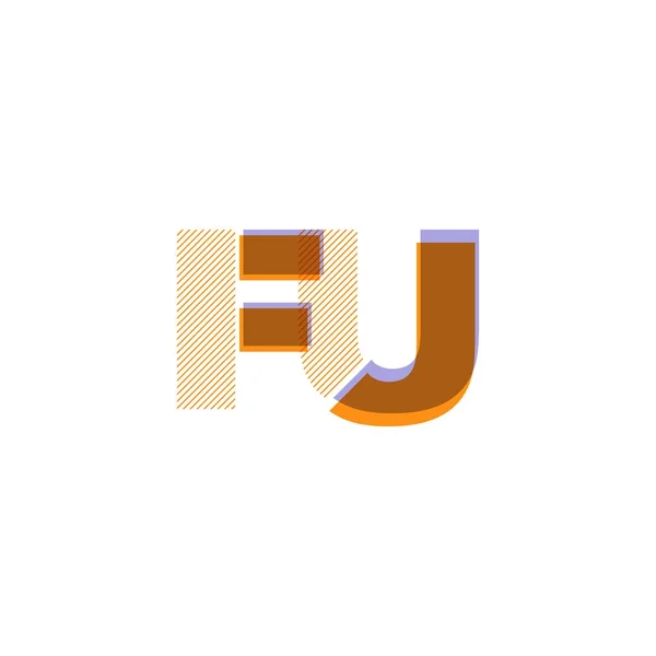 共同文字ロゴ Fu — ストックベクタ