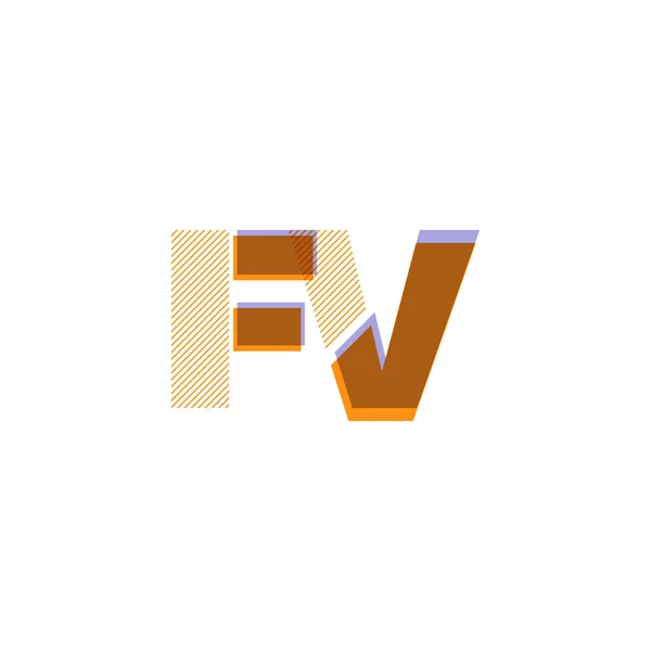 联合字母徽标 fv — 图库矢量图片