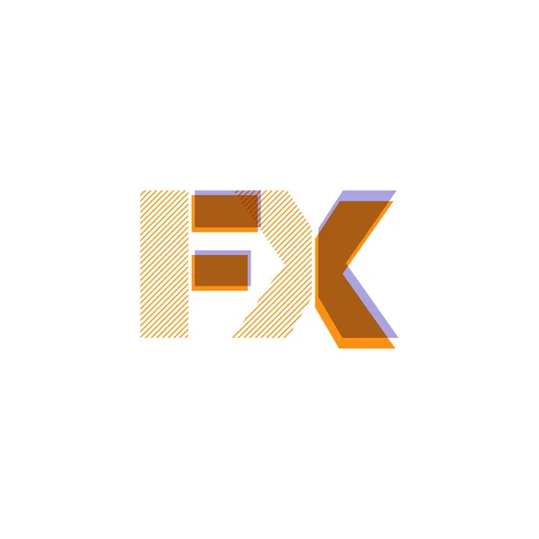 Letras conjuntas logo Fx — Vector de stock