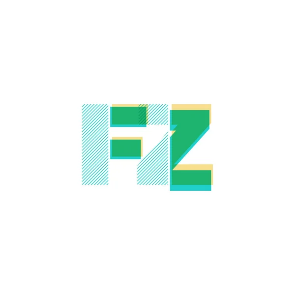 Letras conjuntas logo Fz — Vector de stock