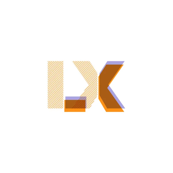 Gezamenlijke brieven logo Lx — Stockvector