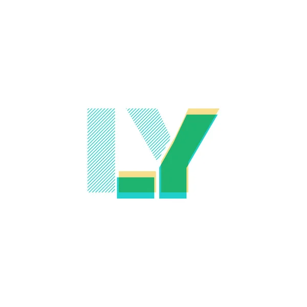 Gemensamma bokstäver logotyp Ly — Stock vektor