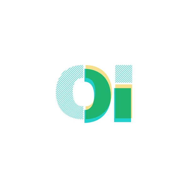 Letras conjuntas logotipo Oi —  Vetores de Stock