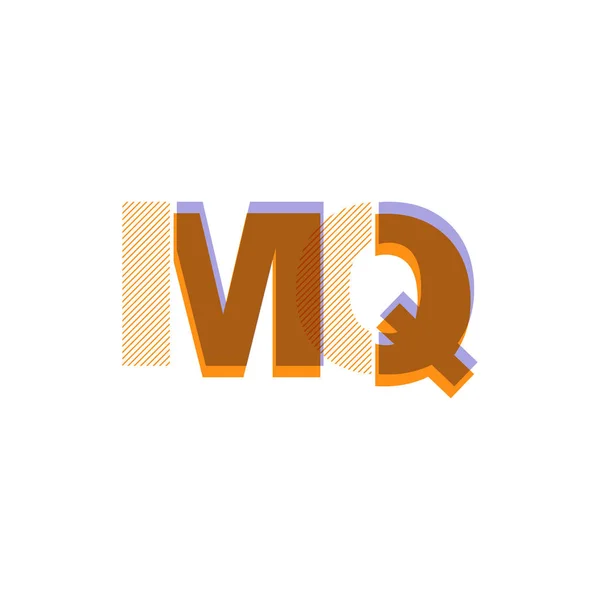 Lettere congiunte logo Mq — Vettoriale Stock