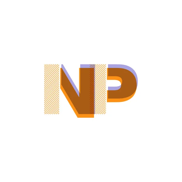 Společné logo dopisy Np — Stockový vektor