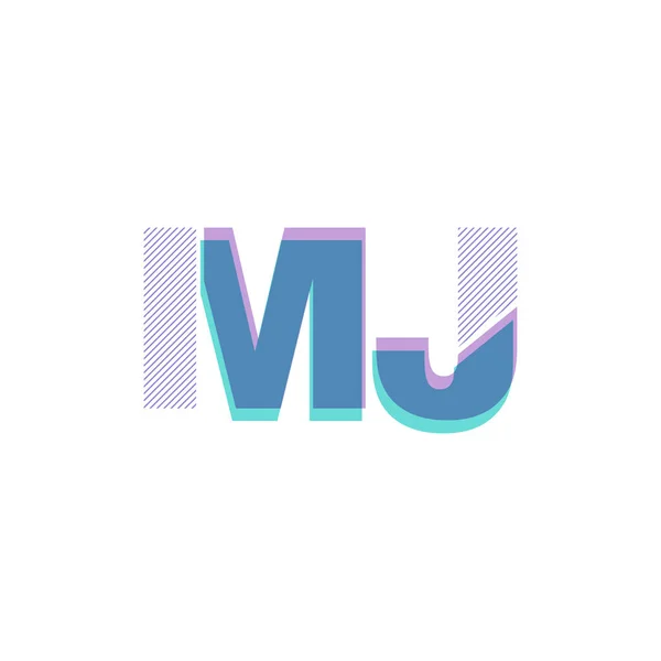联合字母徽标 Mj — 图库矢量图片