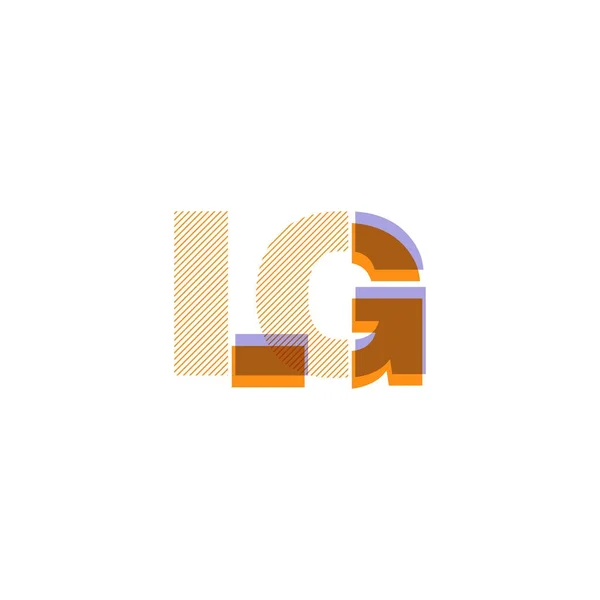 Letras conjuntas logotipo Lg —  Vetores de Stock