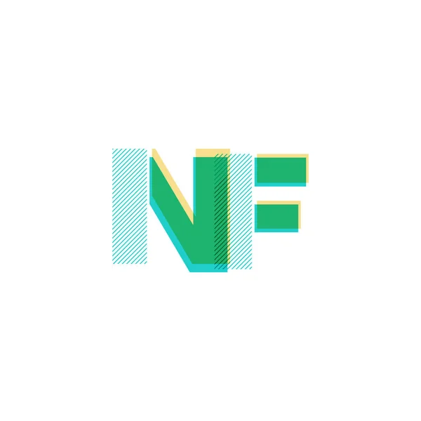 Lettere congiunte logo Nf — Vettoriale Stock