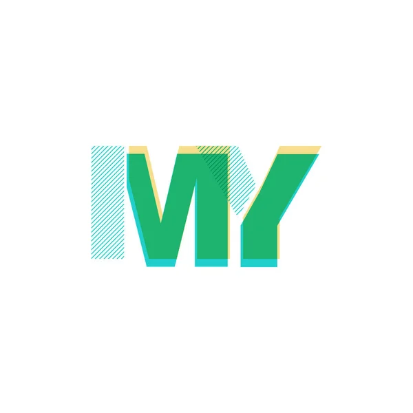 Letras conjuntas logo Mi — Vector de stock