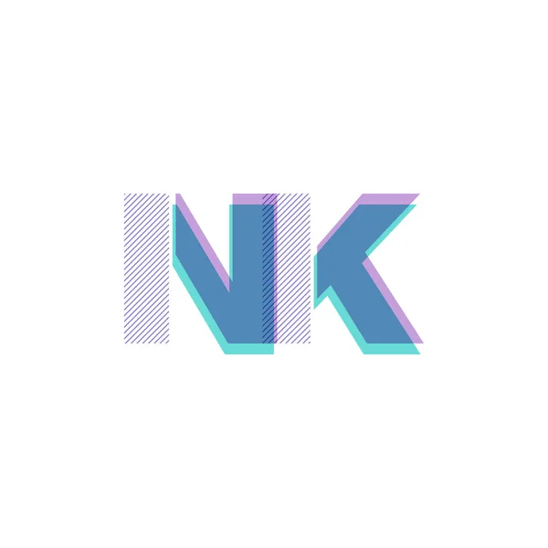 Gezamenlijke brieven logo Nk — Stockvector