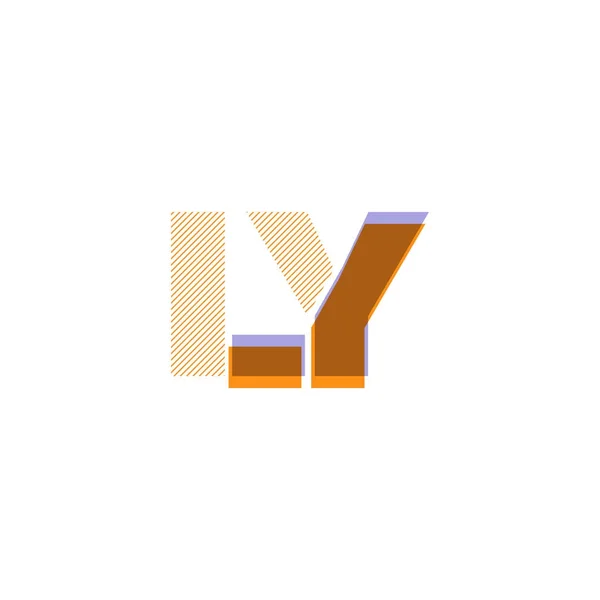 Κοινές επιστολές λογότυπο Ly — Διανυσματικό Αρχείο