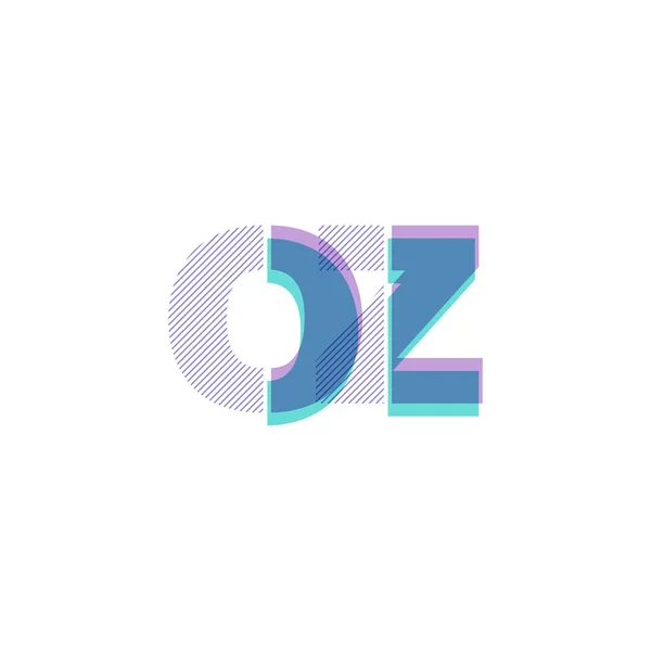 Lettres communes logo Oz — Image vectorielle