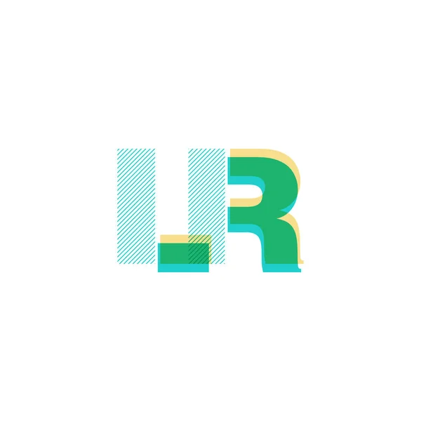 联合字母徽标 Lr — 图库矢量图片