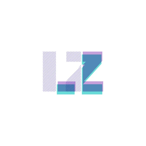 Gemensamma bokstäver logotyp Lz — Stock vektor