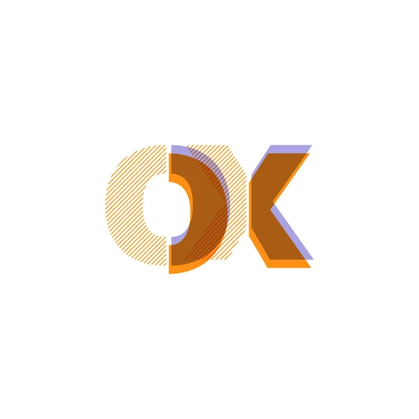 Gemensamma bokstäver logotyp Ox — Stock vektor