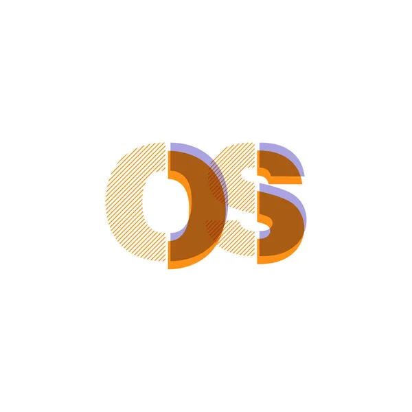 Gezamenlijke brieven logo Os — Stockvector