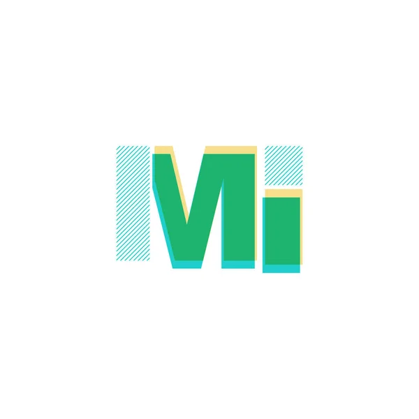 Společné logo dopisy Mi — Stockový vektor