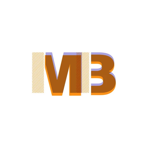 Letras conjuntas logo Mb — Vector de stock