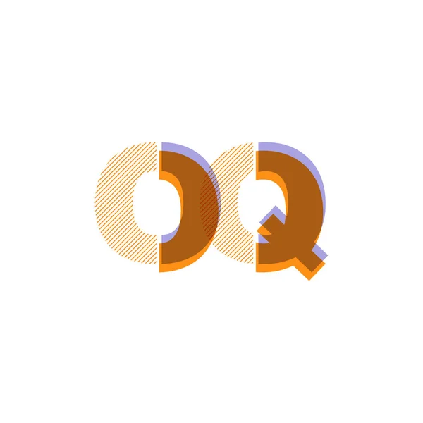 Lettere congiunte logo Oq — Vettoriale Stock