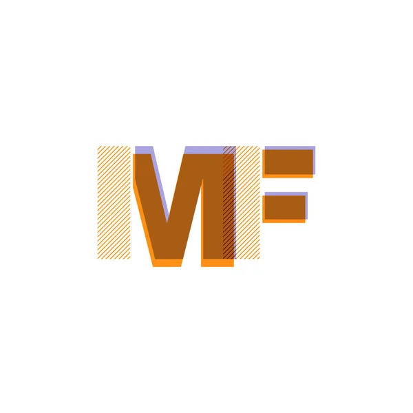Letras conjuntas logo Mf — Archivo Imágenes Vectoriales