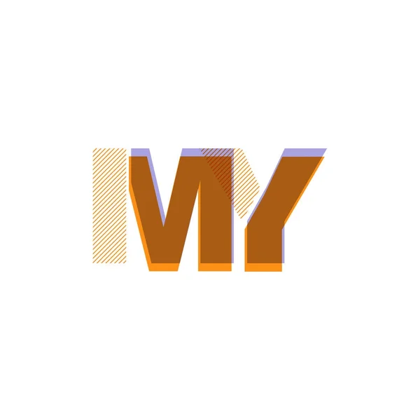 Gezamenlijke brieven logo mijn — Stockvector