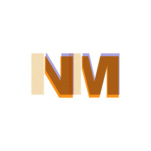 Логотип Nm — стоковый вектор