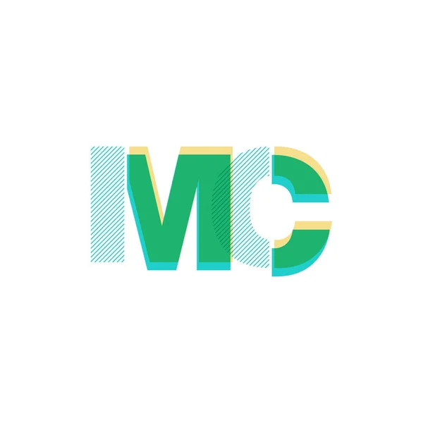 Letras conjuntas logotipo Mc —  Vetores de Stock