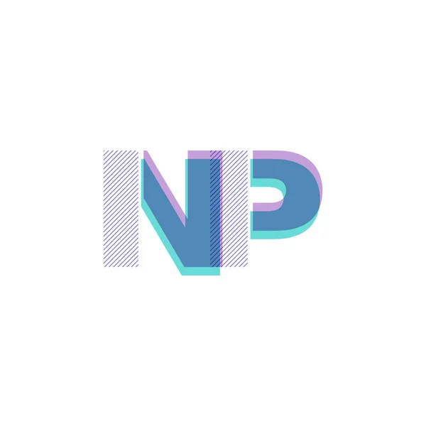 Letras conjuntas logotipo Np —  Vetores de Stock