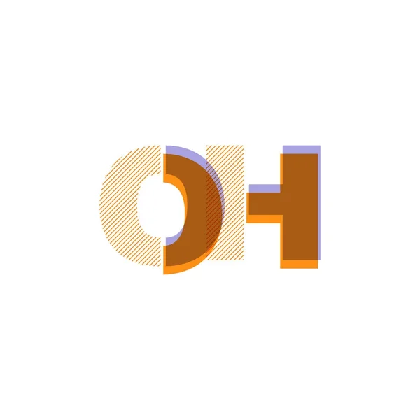Společné logo písmena Oh — Stockový vektor