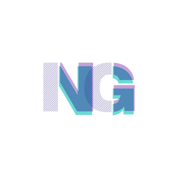 Letras conjuntas logo Ng — Vector de stock