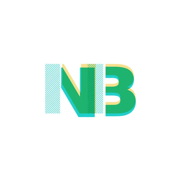 Логотип спільних літер Nb — стоковий вектор