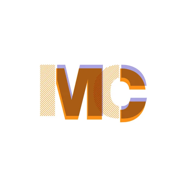 Lettere congiunte logo Mc — Vettoriale Stock