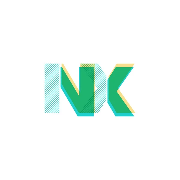 Letras conjuntas logotipo Nx —  Vetores de Stock