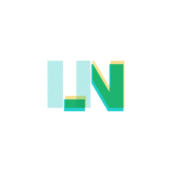 共同文字ロゴ Ln — ストックベクタ