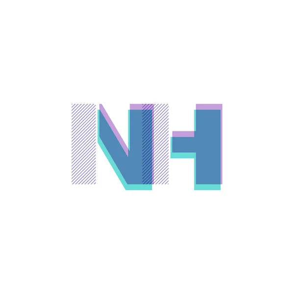 联合字母徽标 Nh — 图库矢量图片