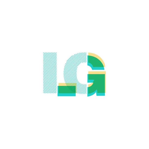 Letras conjuntas logo Lg — Vector de stock