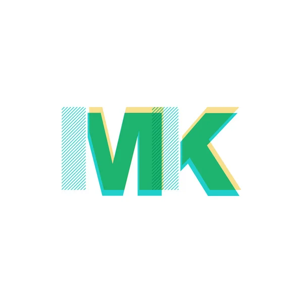 Letras conjuntas logotipo Mk —  Vetores de Stock