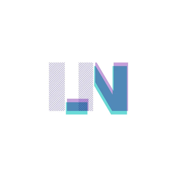 Letras conjuntas logo Ln — Vector de stock