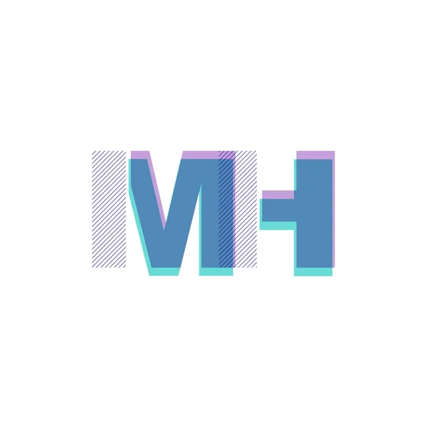 Letras conjuntas logo Mh — Vector de stock