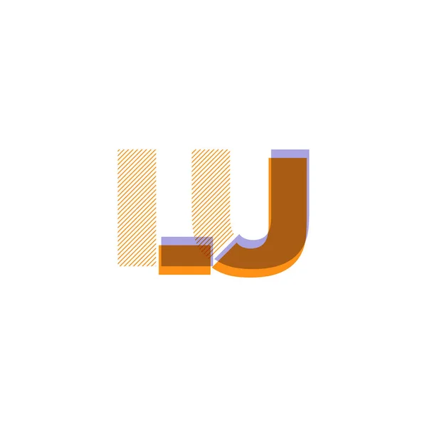 Letras conjuntas logotipo Lu — Vetor de Stock