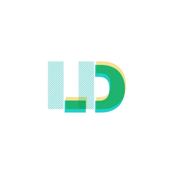 Letras conjuntas logotipo Ld —  Vetores de Stock